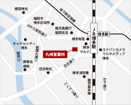 九州営業所への地図画像