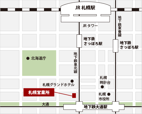 札幌営業所への地図